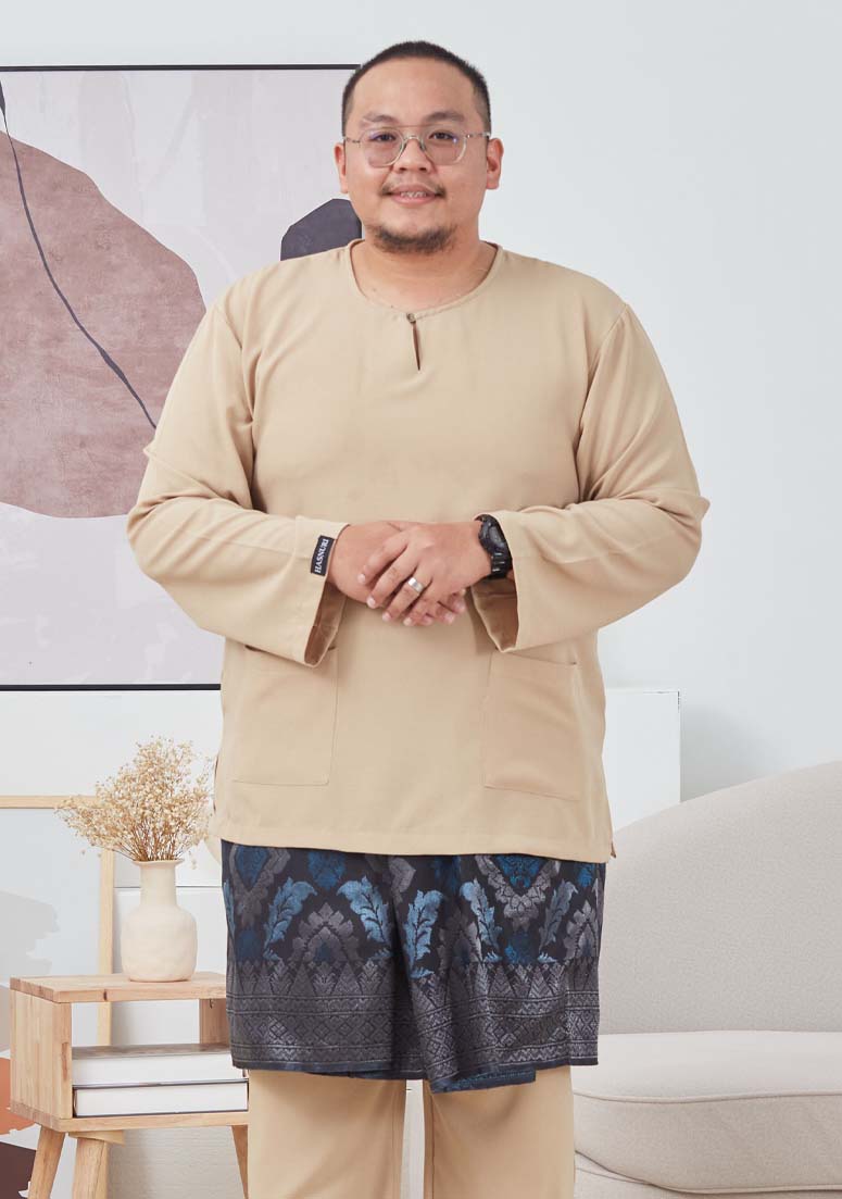 Baju Melayu Mateen Plus Size - Vanilla