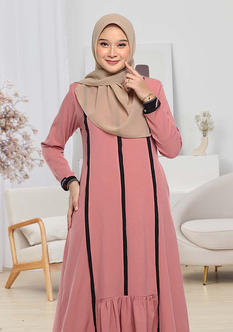 Jubah Izzah - Sweet Pink