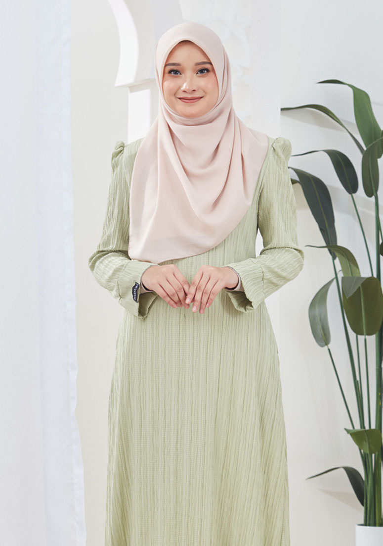 Jubah Lubna - Light Green