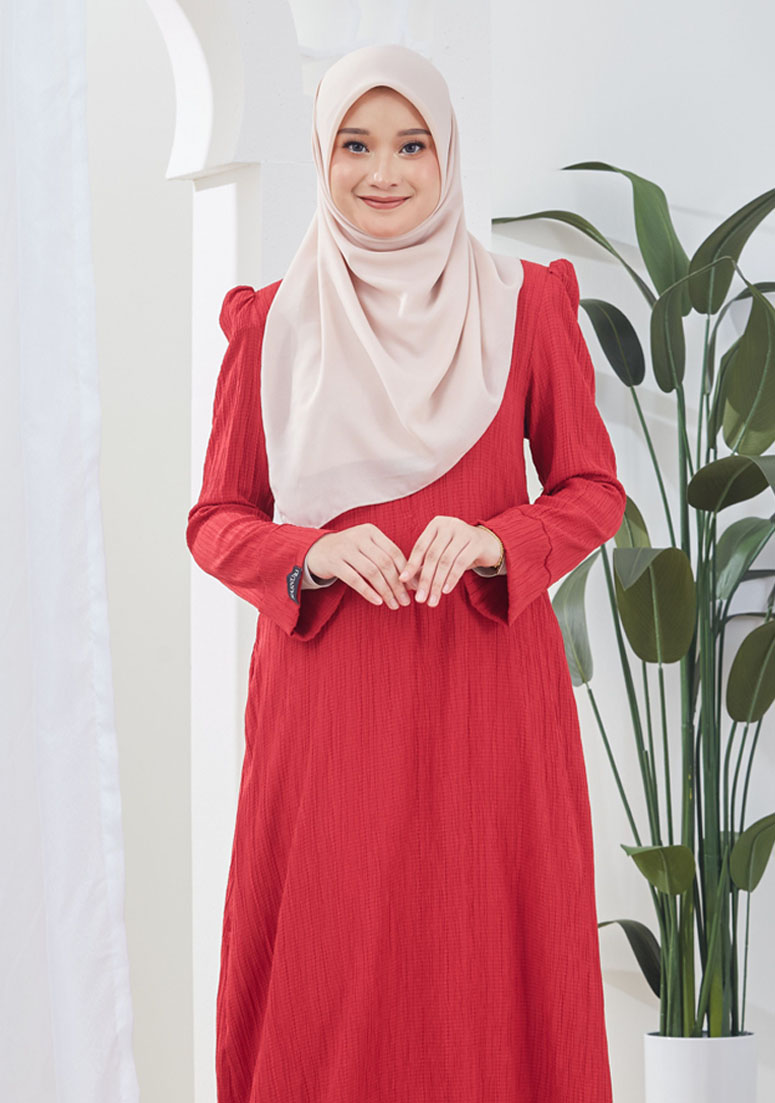 Jubah Lubna - Red