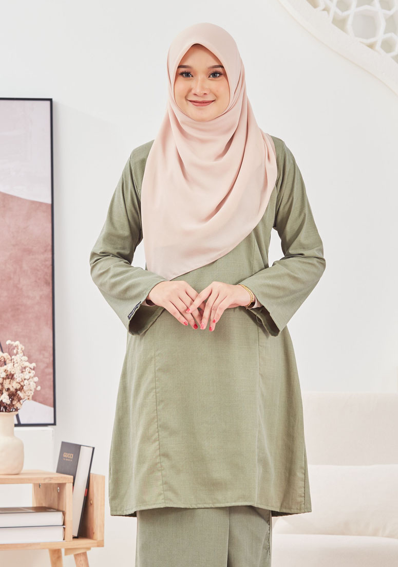 Kurung Hanee - Olive Green