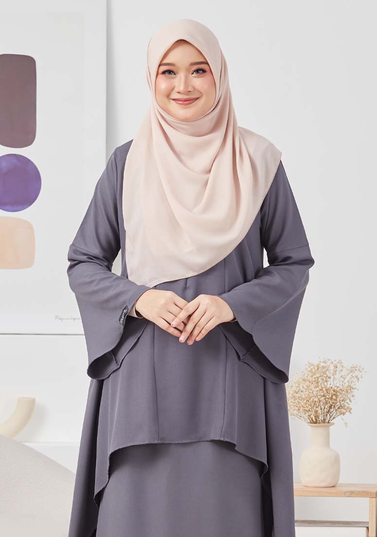 Kurung Madiha - Dark Grey