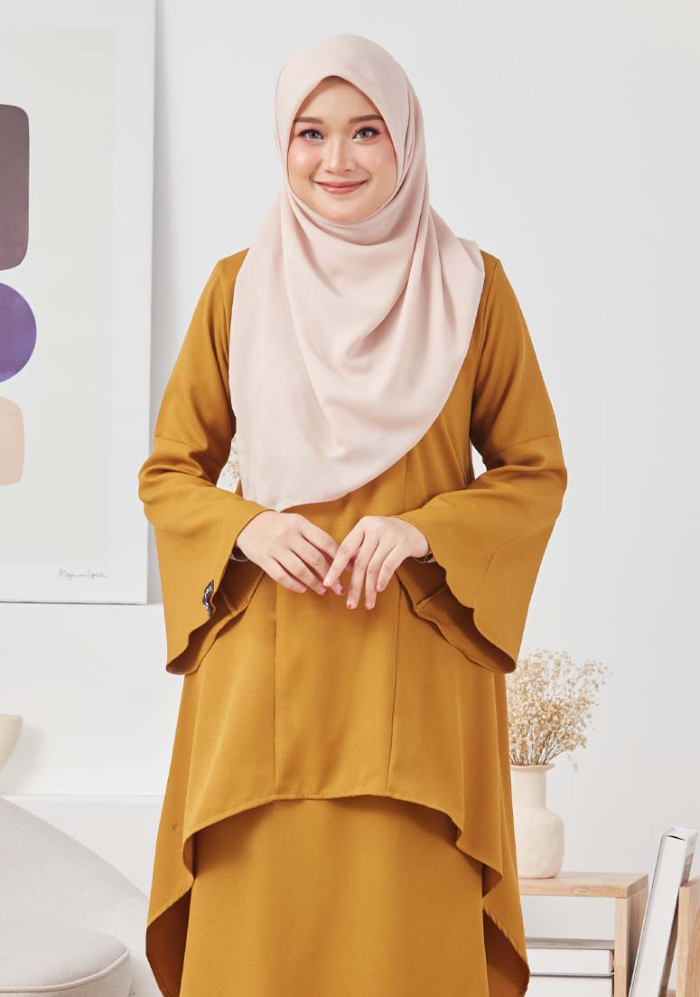 Kurung Madiha - Moss Yellow
