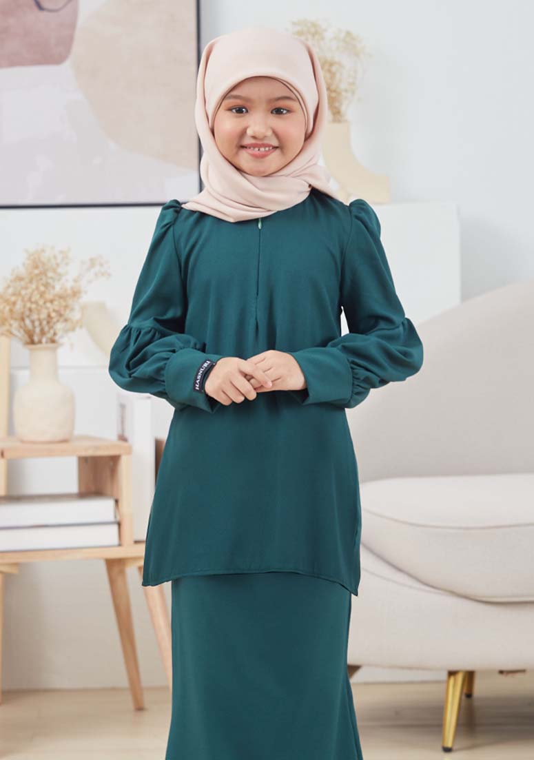 Kurung Mikayla Kids - Deep Green