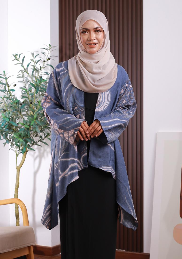 Rania Cardigan Dress - Blue Mauve