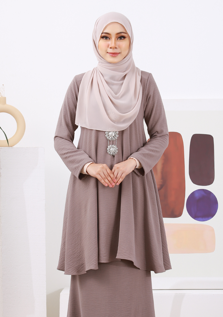 Kurung Maymunah - Stone Grey