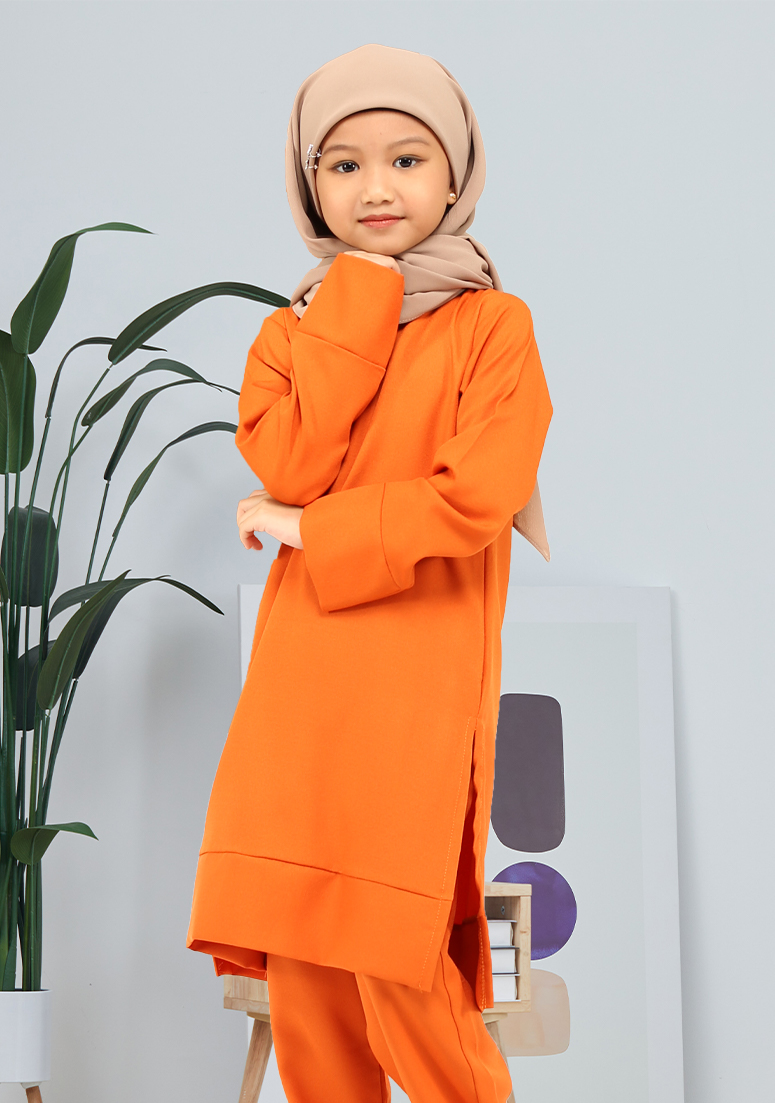 Suit Syaqila Kids - Tangerin Orange