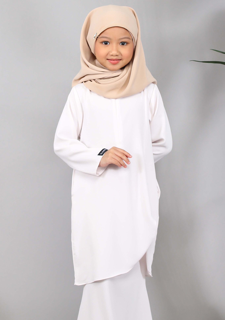 Kurung Sakina Kids - White